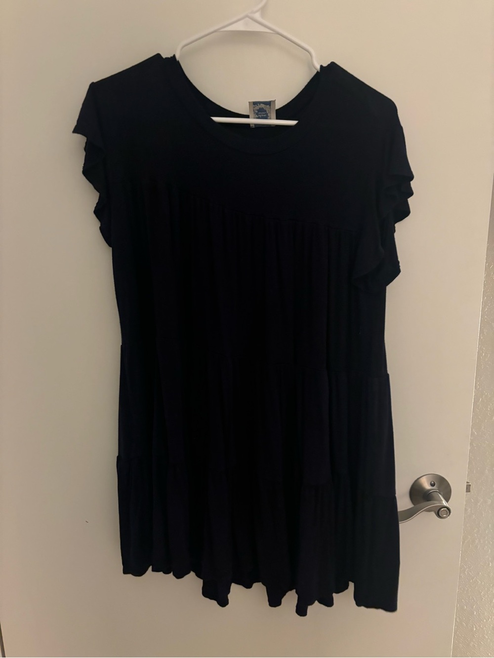 Navy Blue Ruffle Women's Mini Dress